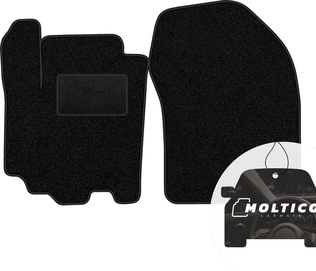 moto-MOLTICO Vorne Fußmatten Auto Velours Autoteppiche Schwarz Automatten Set 2-teilig passend für Suzuki Vitara FL ab 2018