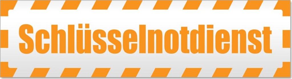 Schlüsselnotdienst gestreift Magnetschild Schild magnetisch