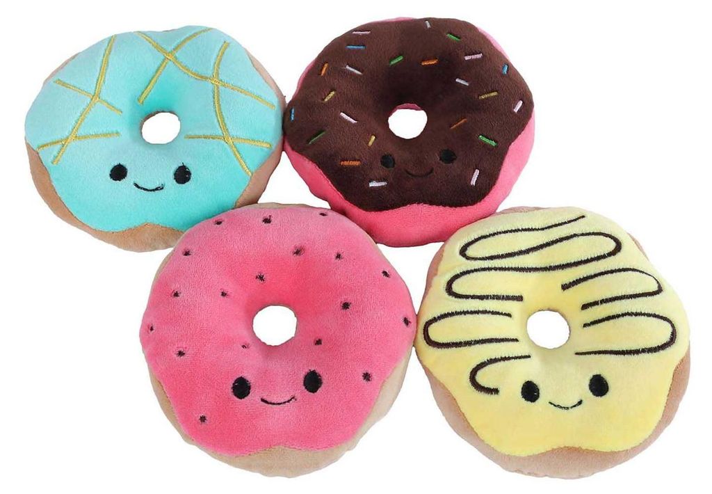 Van Manen Plüschspielzeug Fluffy Menu mit 4 Donuts - 40cm Kuscheltier