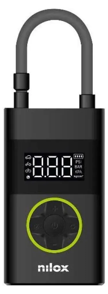 Mini pompe à vélo électrique Nilox NXAIRPUMP portable noire 150 psi