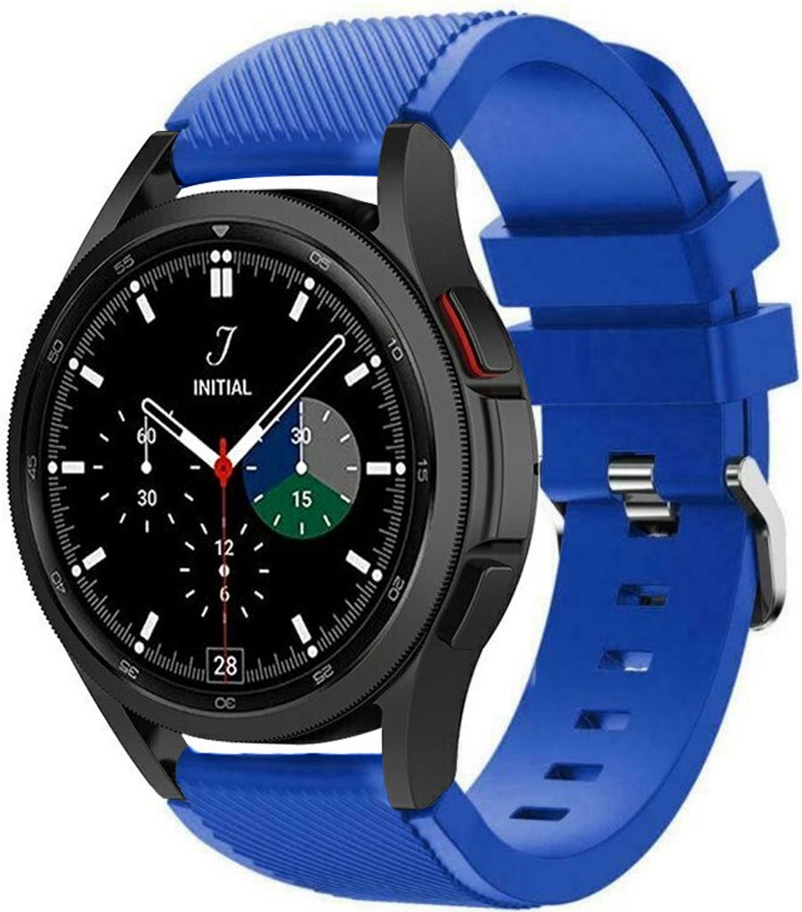 Strap-it Samsung Galaxy Watch 4 Classic 46mm Silikonarmband (Blau)