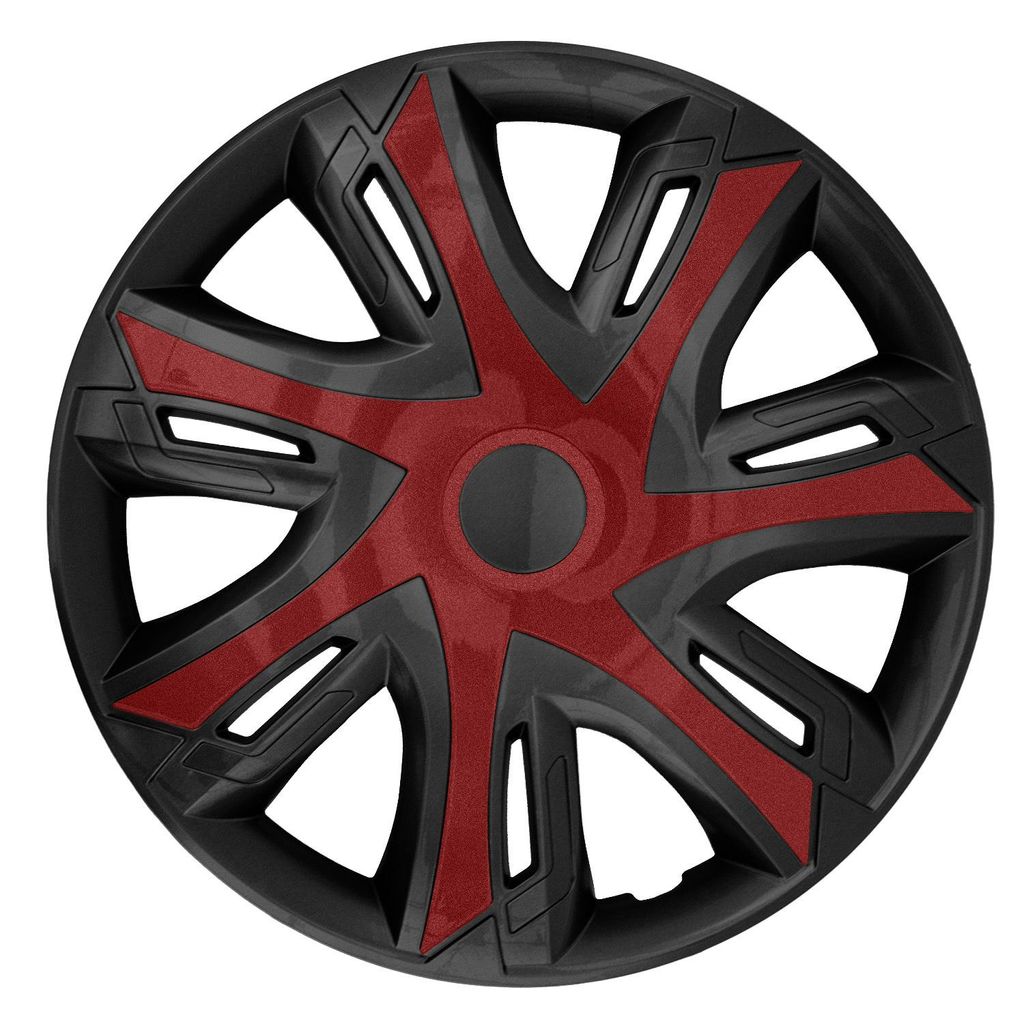 Universal Radkappe 14'' NRM N-Power bicolor schwarz und weinrot für RENAULT PEUGEOT VW AUDI 1 Stück