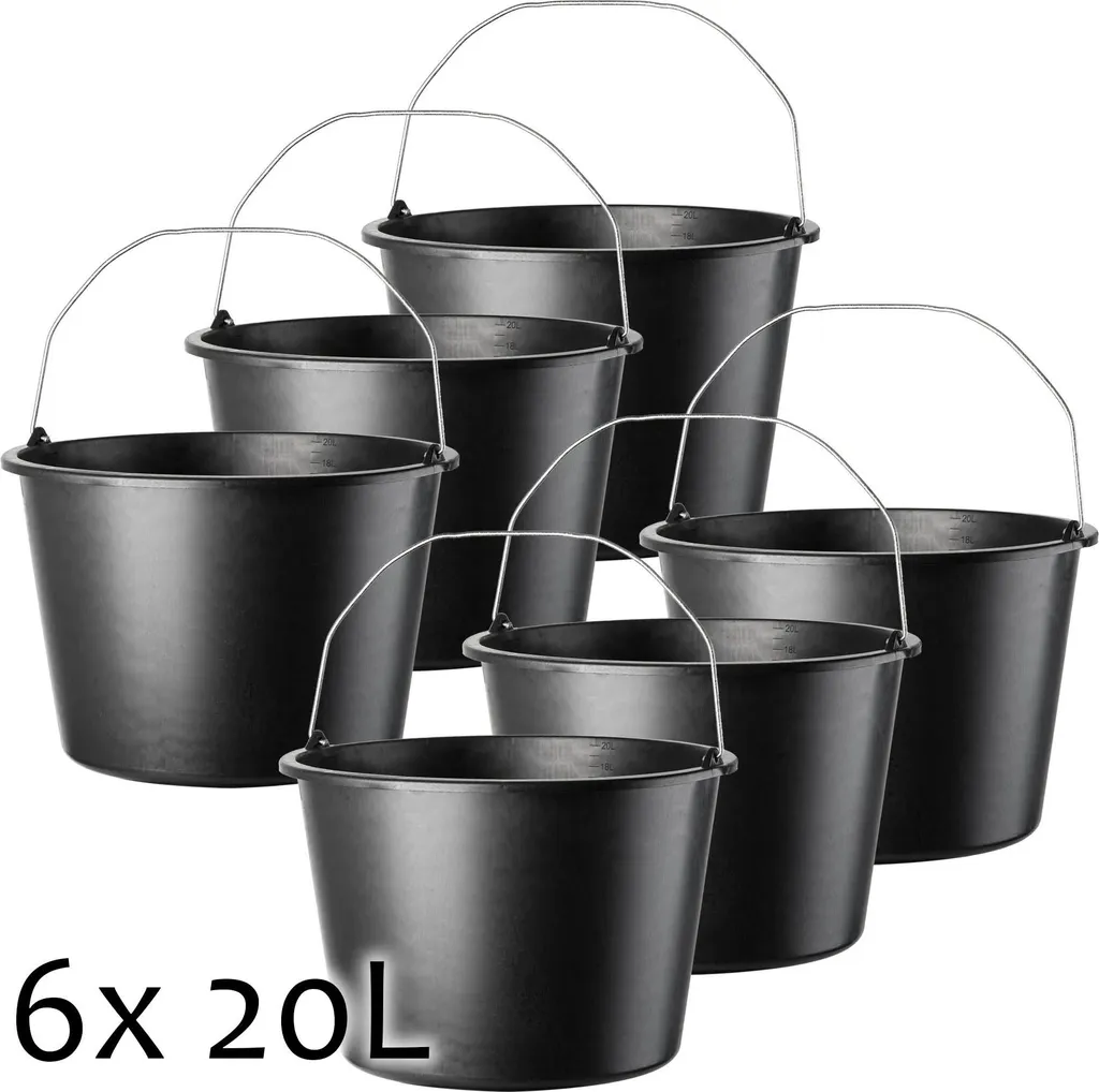 Seaux pour la construction et la rénovation 20l - Pack de 6 seaux