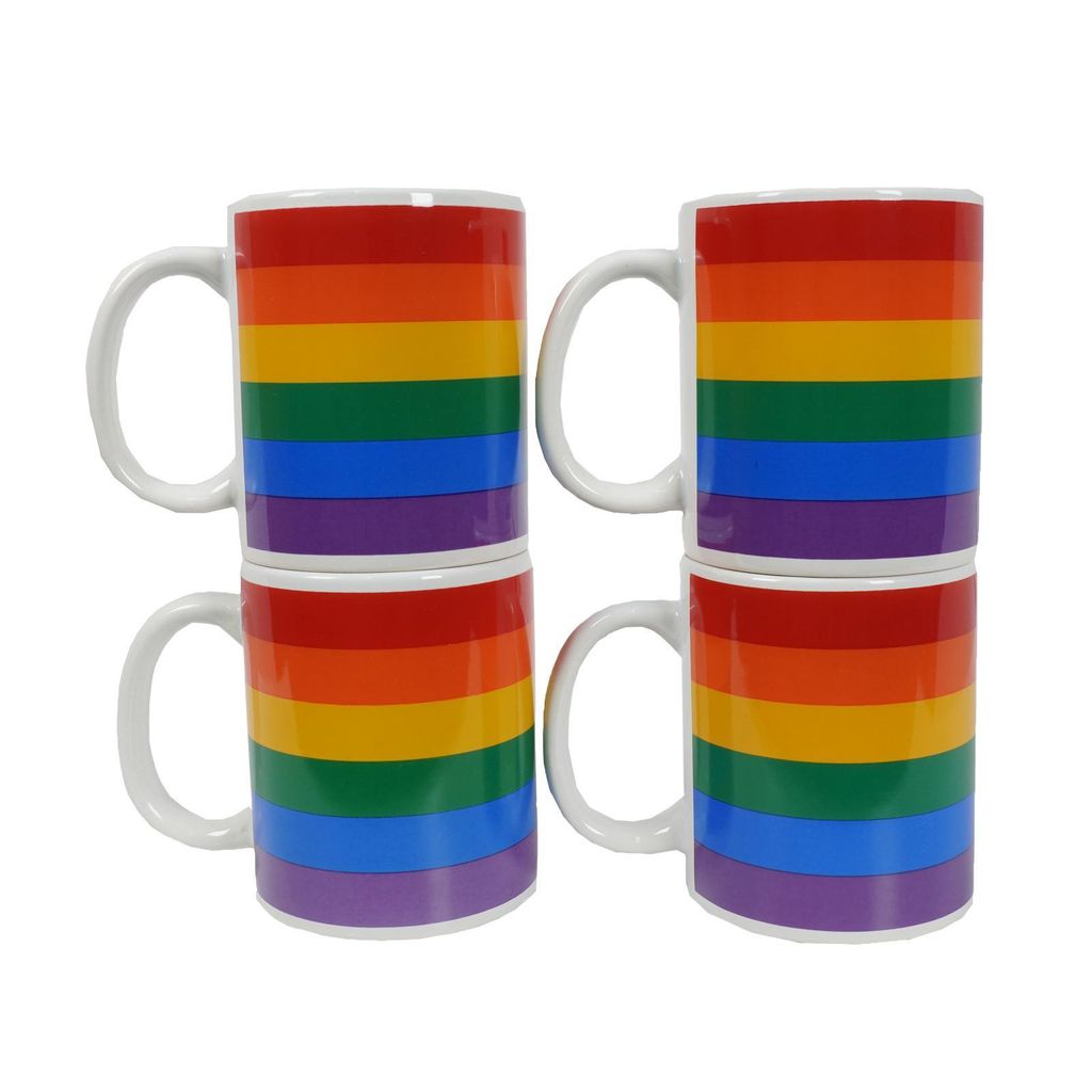 4 x Pride Tasse – Regenbogenflagge für bunte Statements