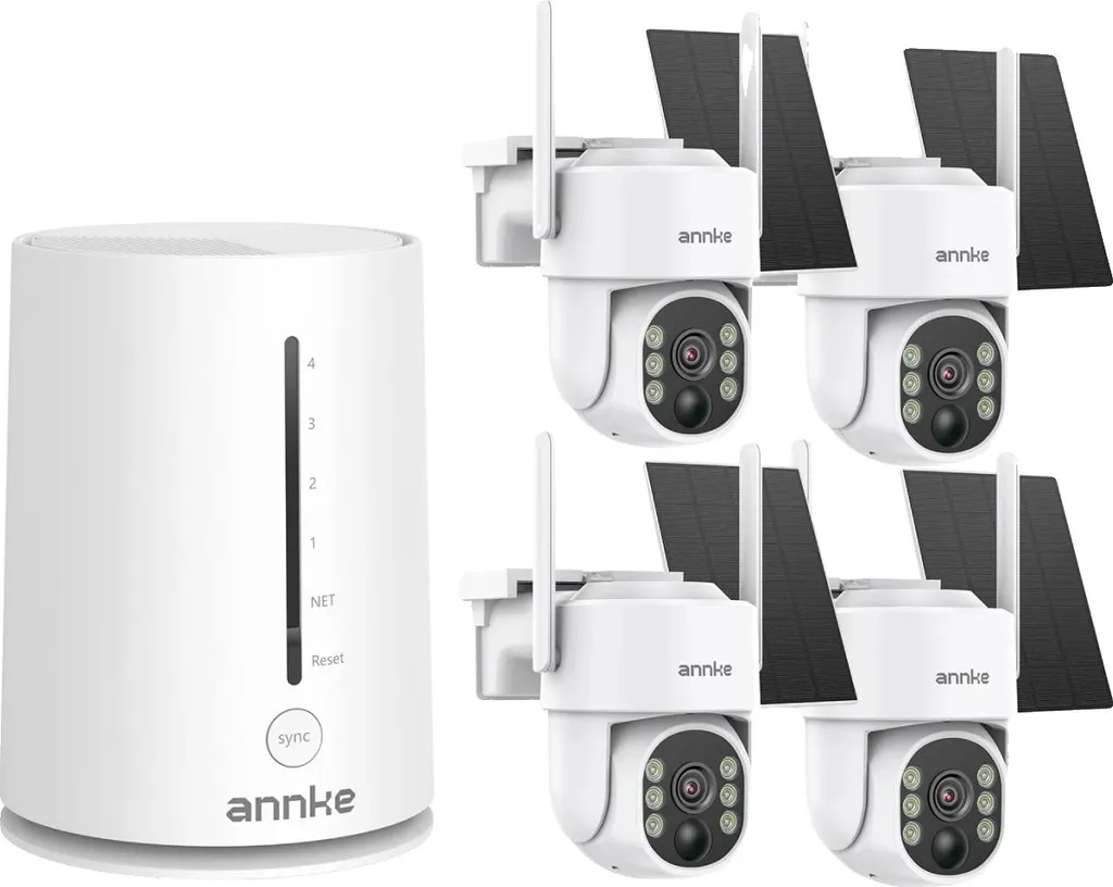 Caméra de surveillance WiFi 4MP QHD sans fil avec vision nocturne