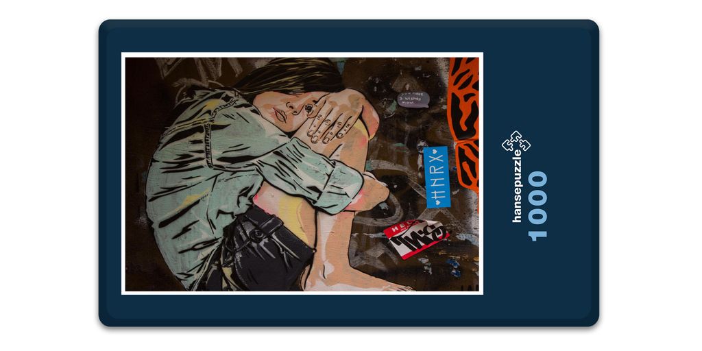 hansepuzzle 19308 - Streetart Puzzle, 1000 Teile, Gefühle, 60,0 x 46,0cm mit hochwertiger Aufbewahrung, Kartonbox und wiederverschließbarem Beutel
