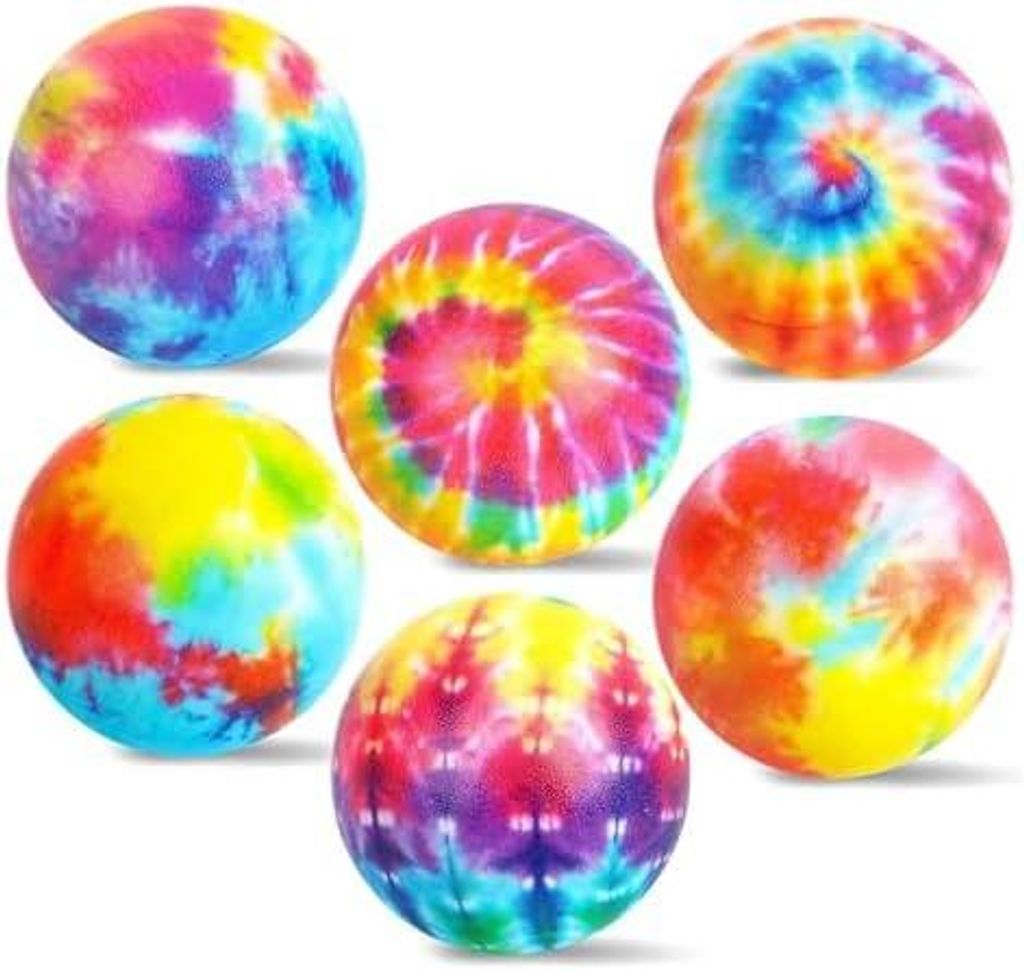 12 Stück Stressbälle Tie-Dye, Anti-Stress-Bälle zum Stressabbau & Entspannung, Knetball zur Linderung von Angst, Mitgebsel Kindergeburtstag & B...