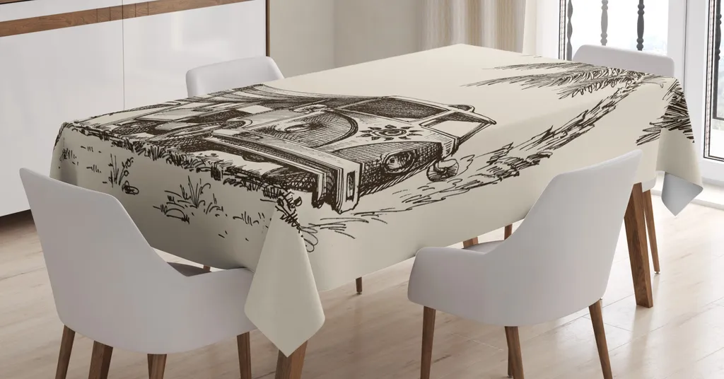 Tovaglia Estiva Van ABAKUHAUS 140x240 | Stile Camper e Antimacchia