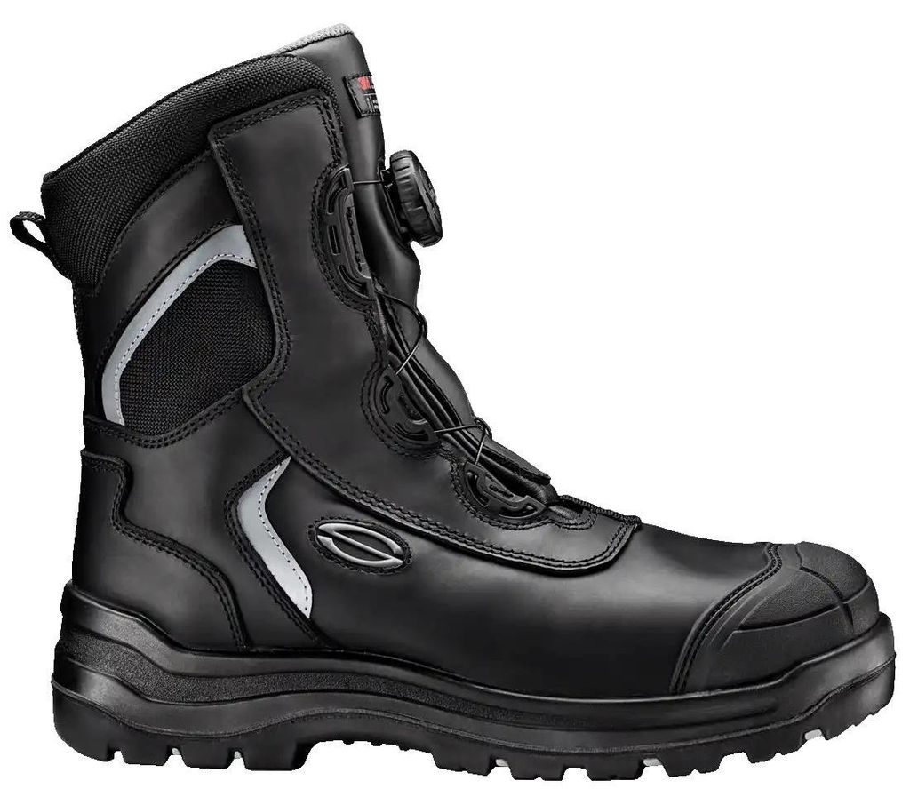 Sir Safety POLAR Sicherheitsstiefel S3 Leder Fiberglaskappe wasserabweisend schwarz, 43, Schwarz