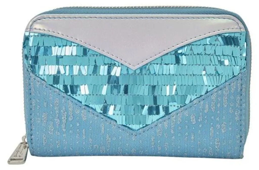 Loungefly Disney Frozen Elsa Porte-monnaie à Paillettes Bleu Givré