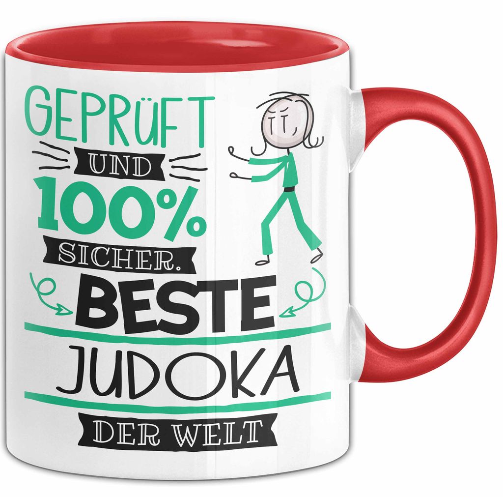Beste Judoka Der Welt Tasse Geschenk für Eine Judoka Und Sicher Geschenkidee Geburtstag Weihnachten (Rot)