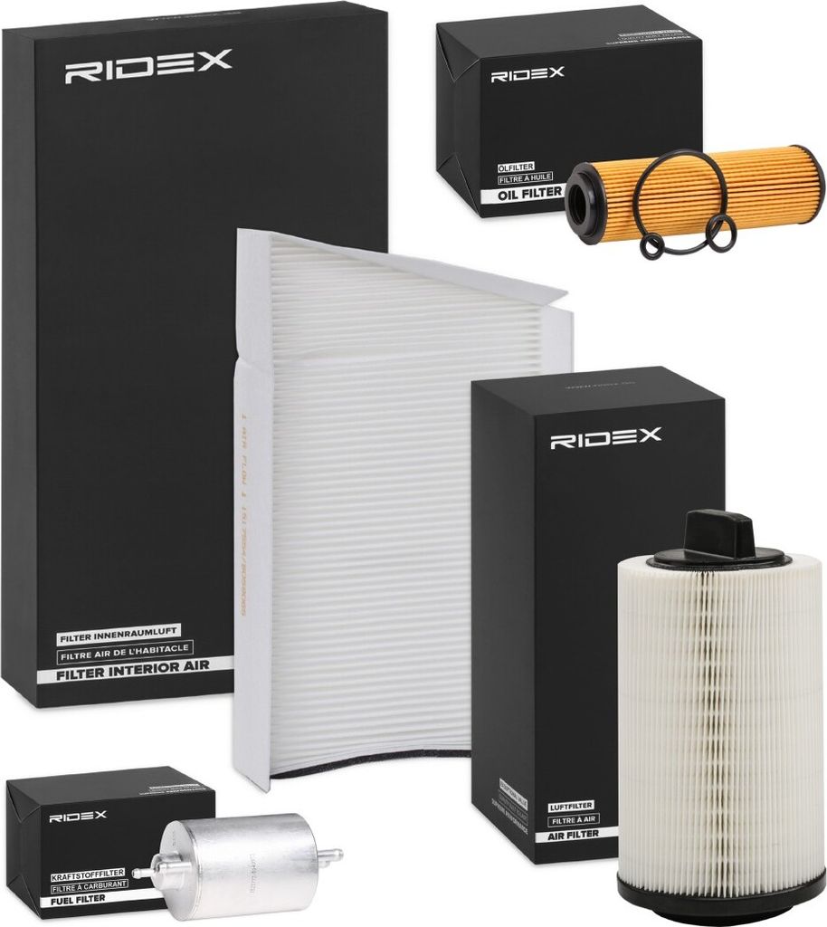 RIDEX Filterset Inspektionspaket Filtersatz passend für MERCEDES-BENZ C-Klasse Limousine (W203) C-Klasse T-modell (S203) CLK (C209) CLK Cabriolet CLC