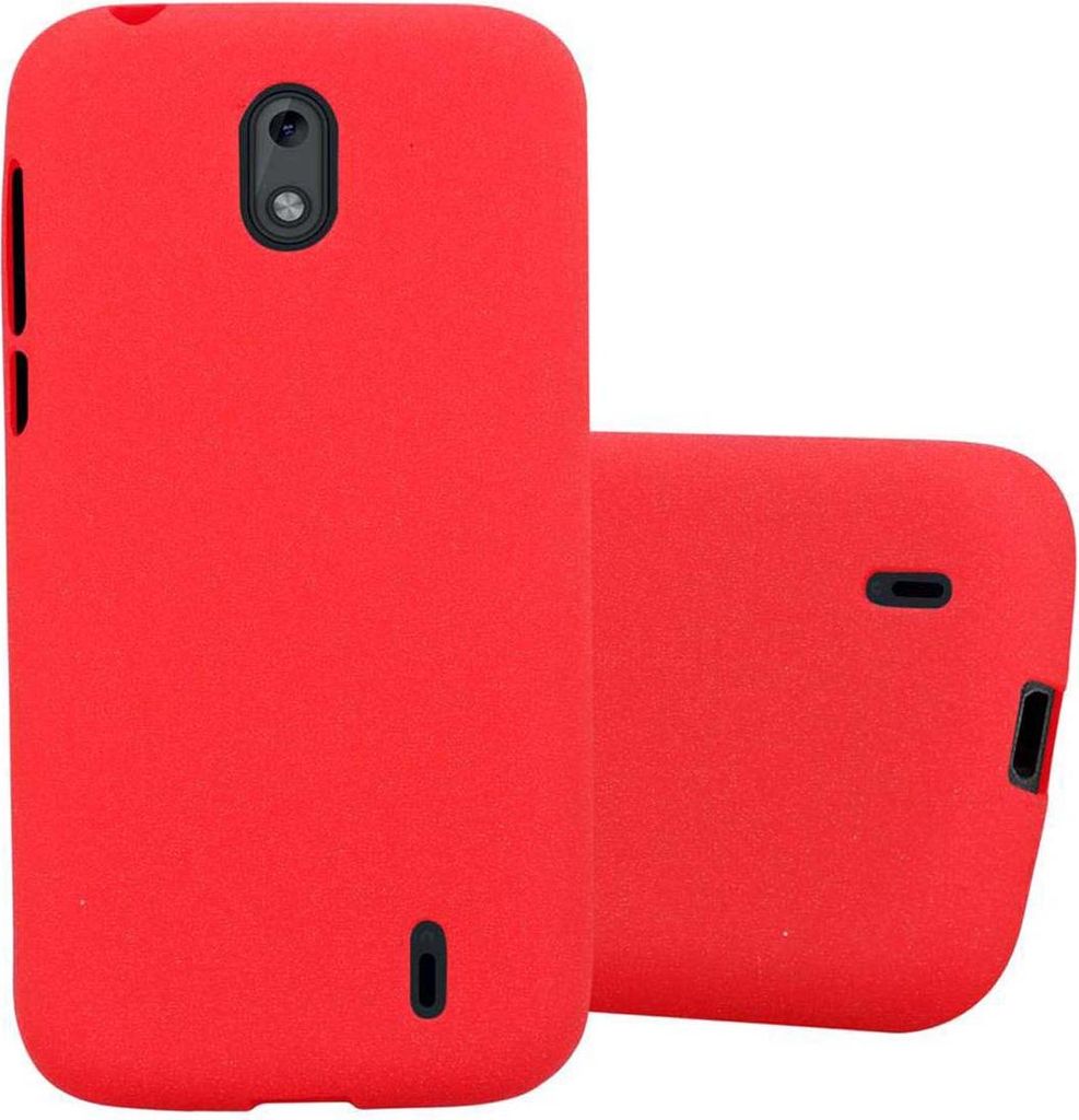 Cadorabo Schutzhülle für Nokia 1 2018 Hülle in Rot Handyhülle TPU Etui Cover Case