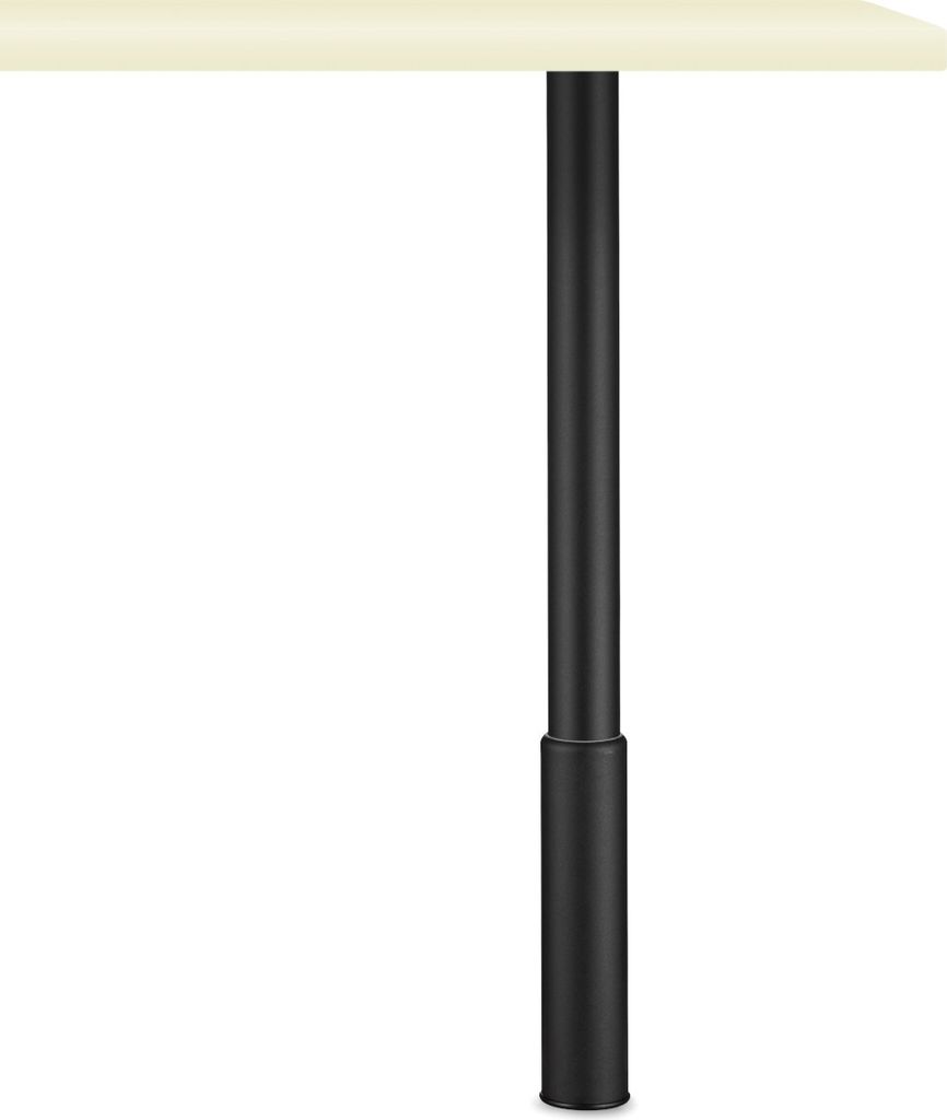 Stützfuß TRAMPOLO 1 rund - Höhe 920–1100 mm - schwarz matt geperlt