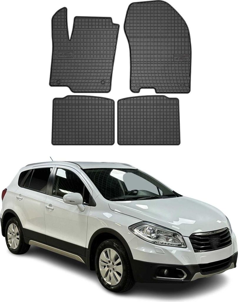 2013-2018 Suzuki SX4 S -Cross Fußmatten Gummi Schwarz 4 tlg Produktbild 