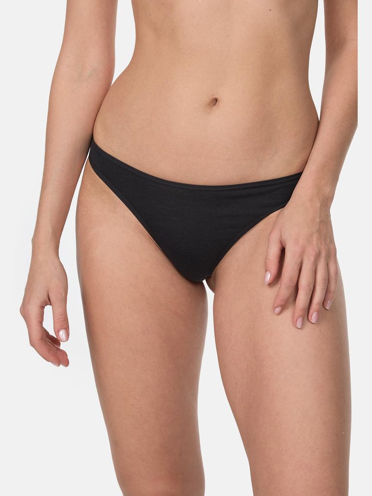 NUR DIE Damen String 5er Pack - schwarz - Größe 36-38 Produktbild 
