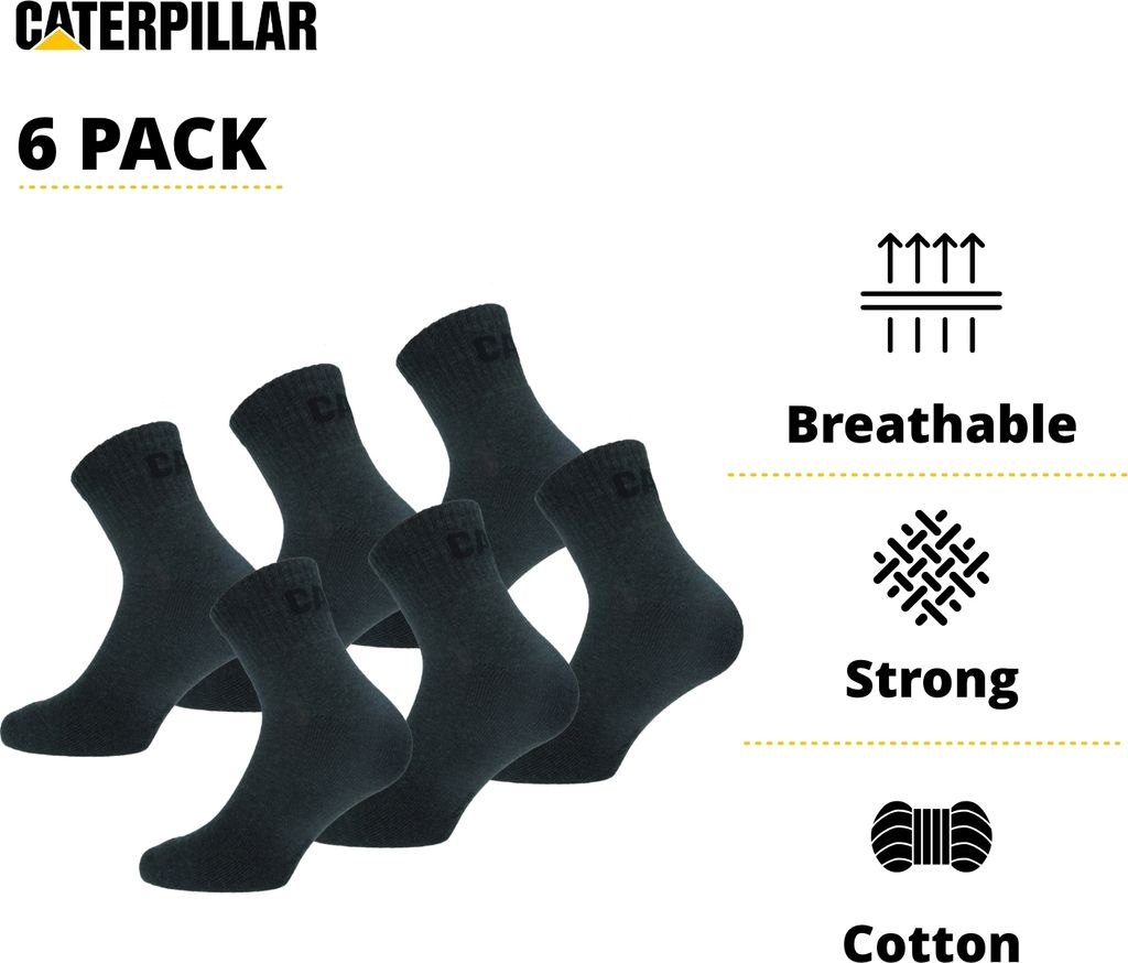 Caterpillar 6 Paar Quarter Socken / Arbeitssocken Produktbild 3