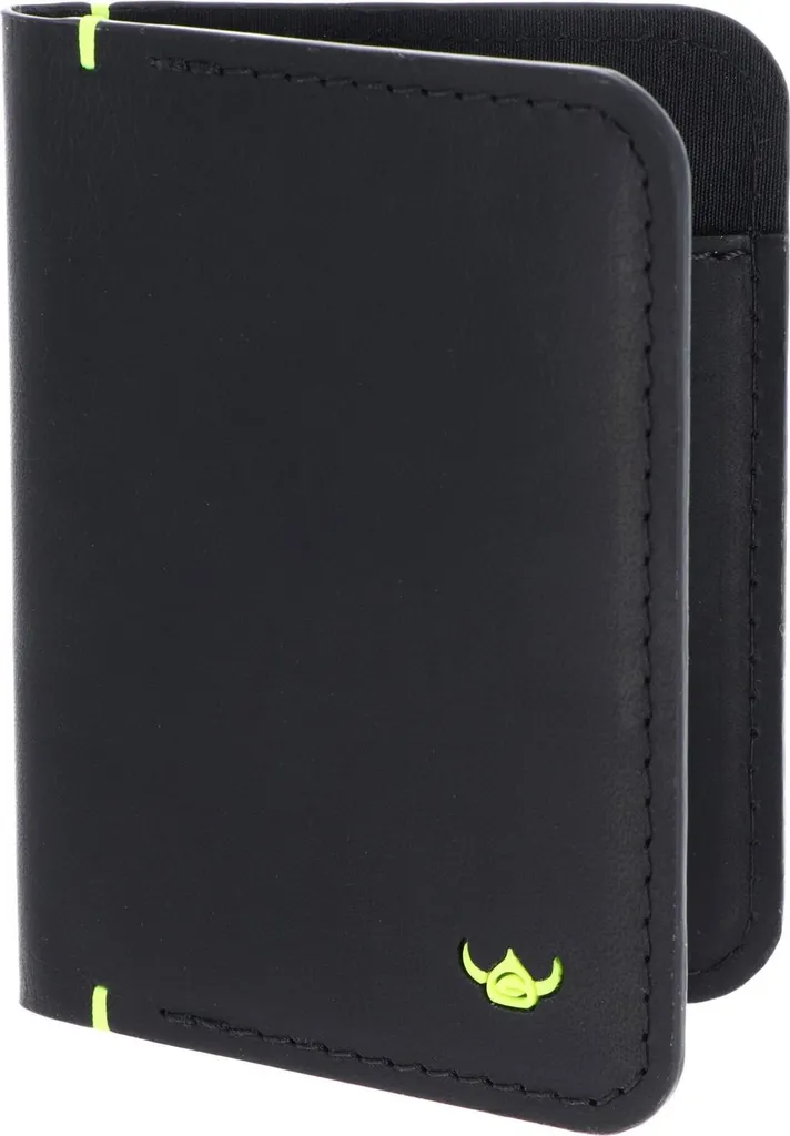 Étui pour cartes RFID Protect Golden Head Neon 4456 en cuir noir souple