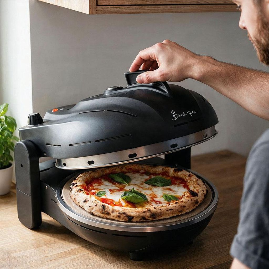 Pizza oven Diavola Pro v3.0 met biscotto steen – Zwart Productafbeelding 
