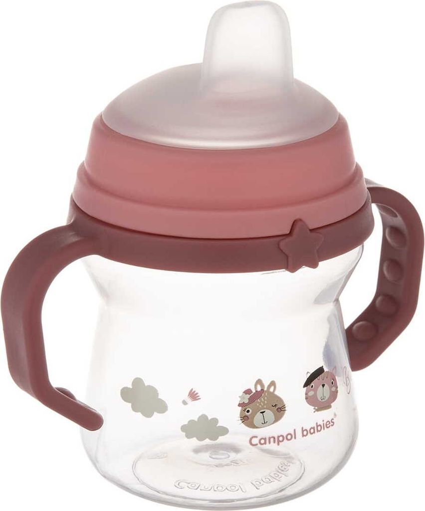 Canpolbabies Canpol babies gertuv su silikoniniu snapeliu FirstCup 150ml BONJOUR PARIS (56/612_pin)