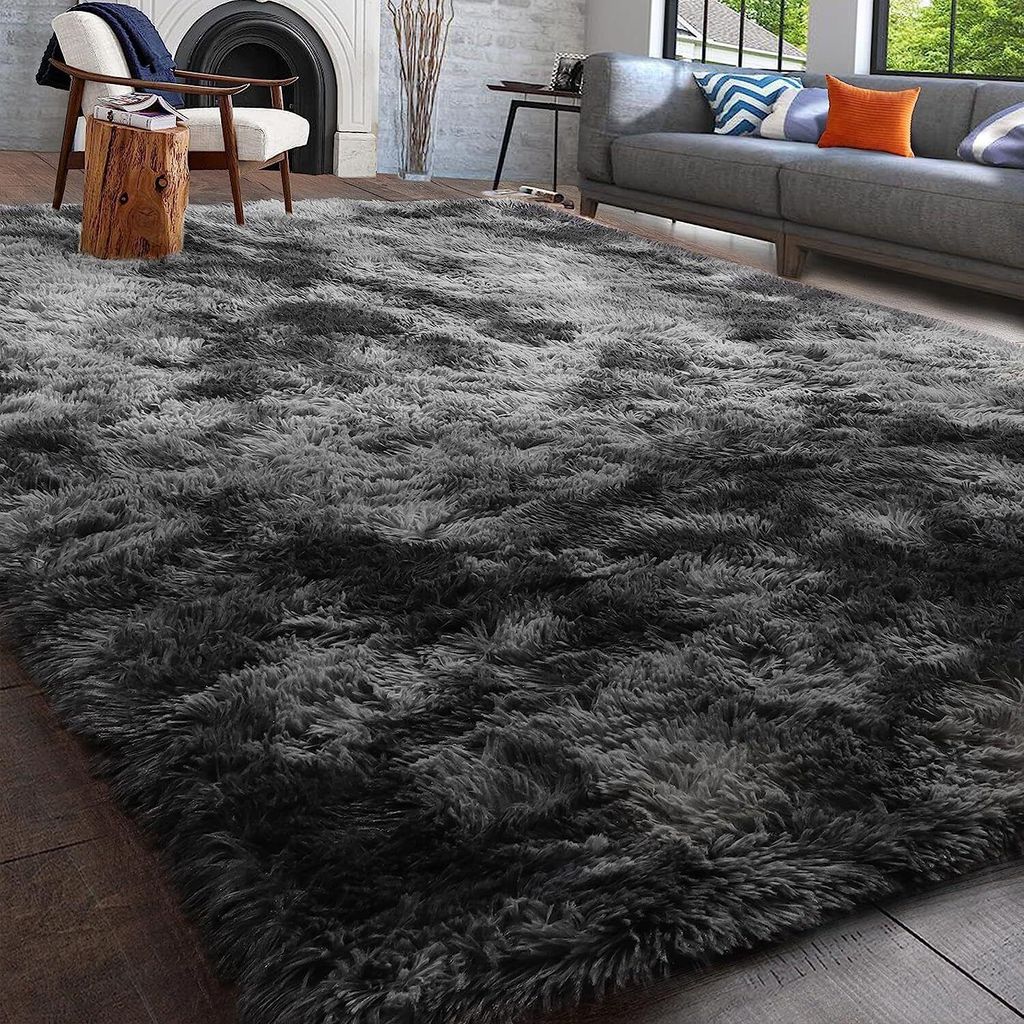 Flauschige Teppiche Hochflor Shaggy Teppich Langflor Wohnzimmer Pflegeleicht DHL
