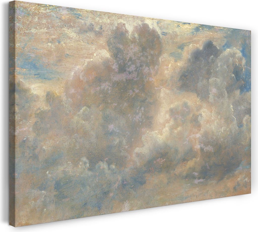 Leinwandbild (80x60cm): John Constable - Wolkenstudie, echter Holz-Keilrahmen inkl. Aufhänger, handgefertigt in Deutschland