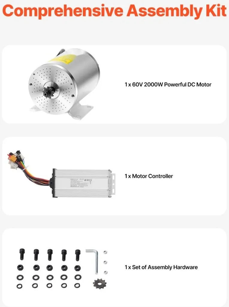 Moteur sans balais 2000W Puissance Élevée 60V avec Boîtier Durable - 5