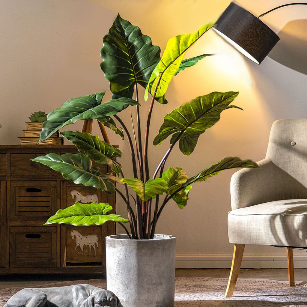 360Home Taro gefälschte pflanze getopft indoor kunstpflanze künstliche Pflanze 80cm