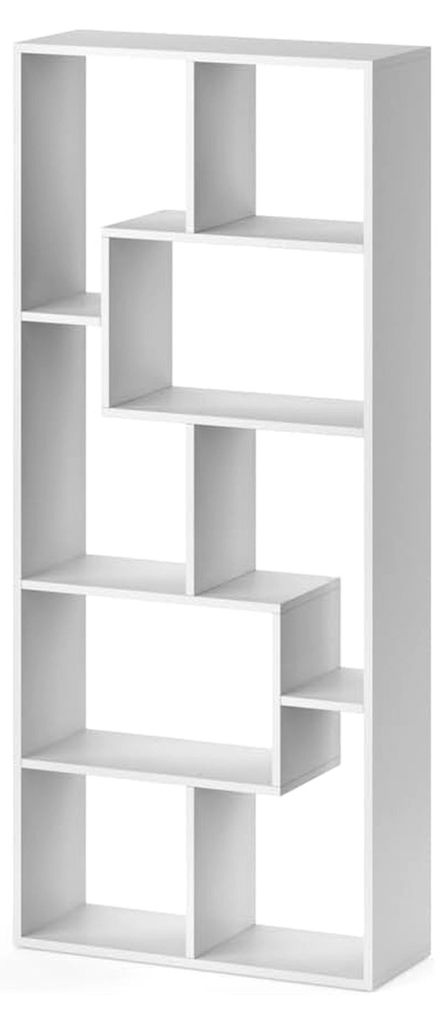 Raumteiler Noa, Weiß, 160,6 x 67,2 cm, geeignet als Raumteiler oder Bücherregal in Z-Form