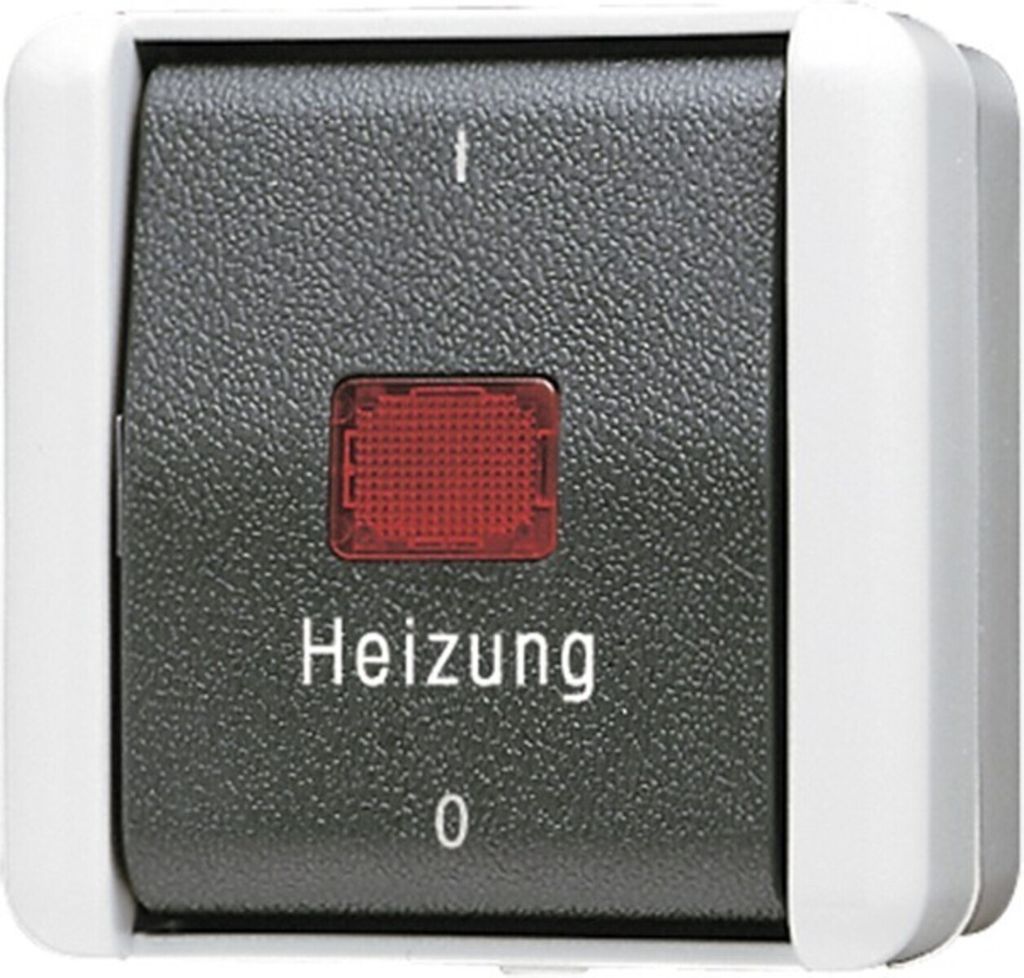 JUNG Heizung-Notschalter 802HW WG800 IP44 Ais 2pol