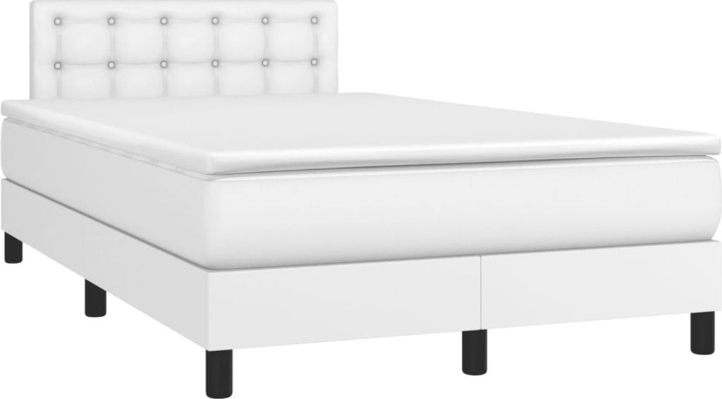 "2026 MODERNE"Boxspringbett Modernes/Doppelbett - Polsterbett Erwachsene/r /Kind - mit Matratze Weiß 120x190cm Kunstleder - Klassische Betten NeuM...