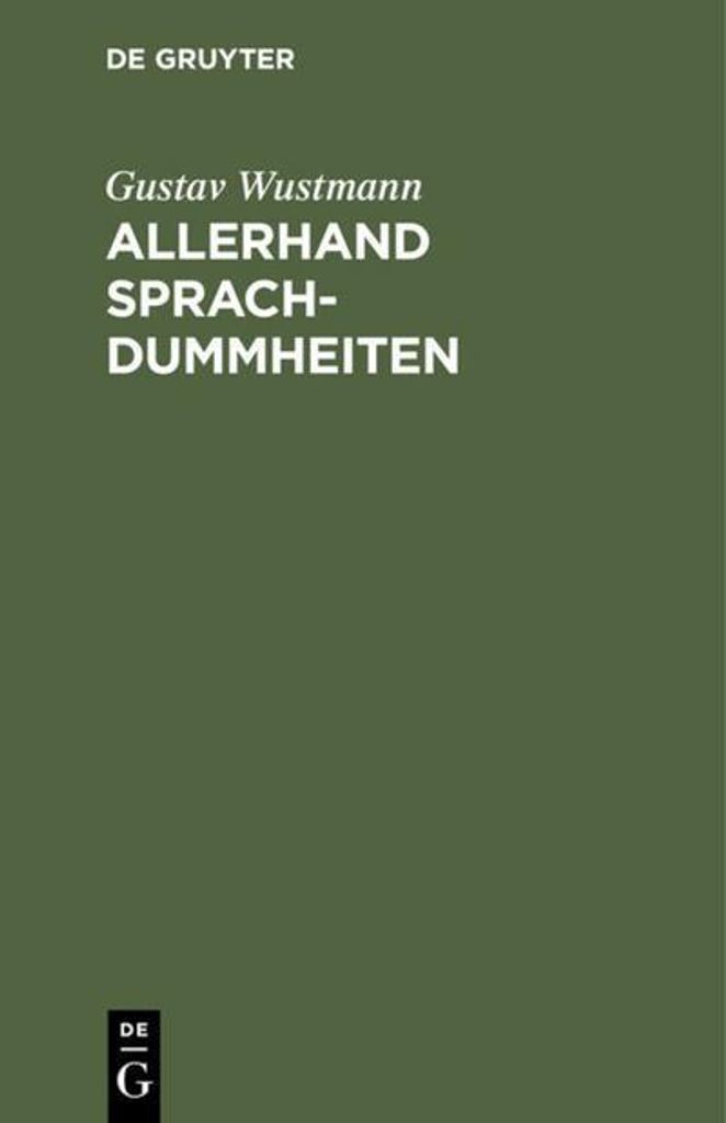 Allerhand Sprachdummheiten