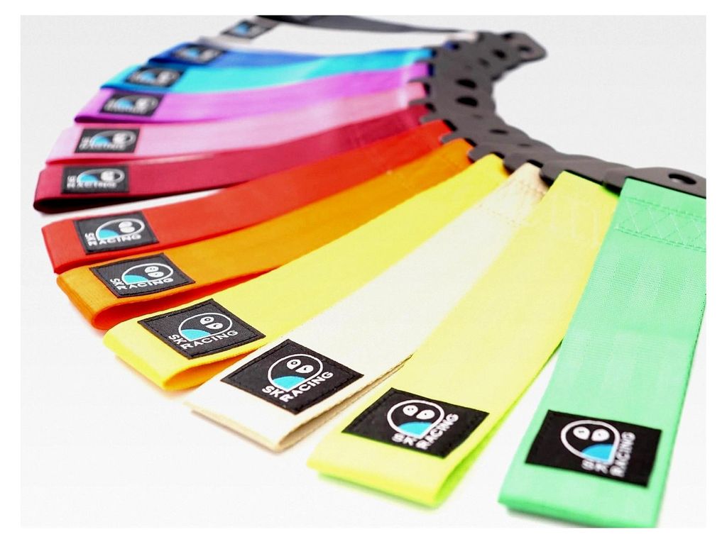 Abschleppschlaufe Abschlepphaken Motorsport Rally FIA Tow Strap Hook (hellblau)