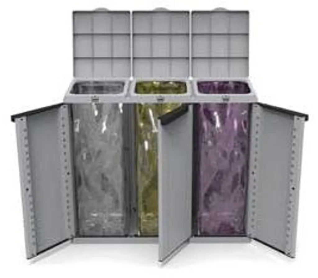 Armoire Durable Ecoline 3 avec 3 Compartiments de Rangement Compacts - 3