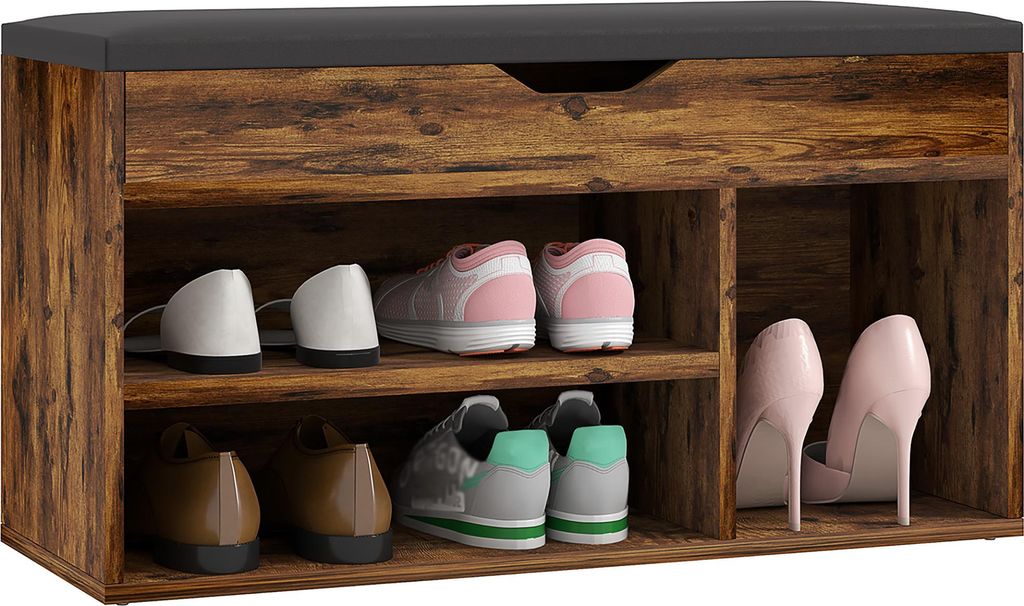 HOMCOM Meuble Chaussures Banc à Chaussures 2 Niveaux Image du produit 