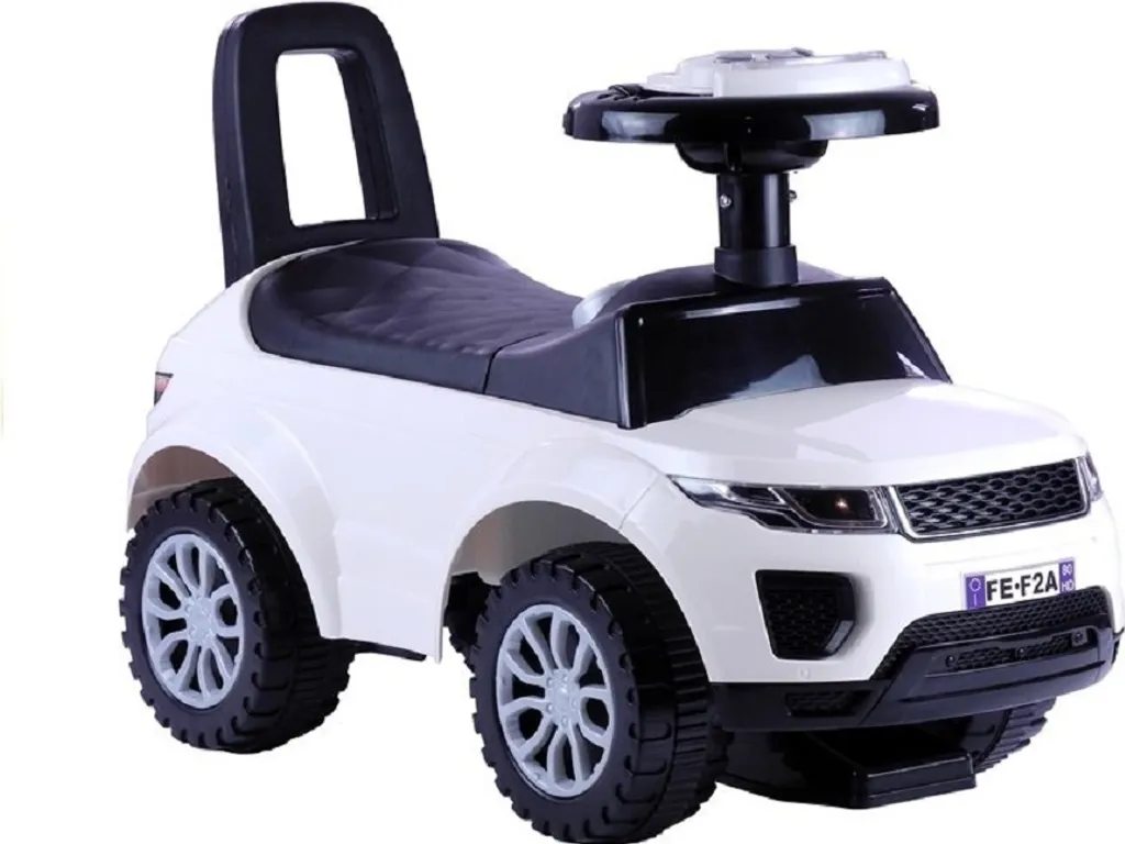 Voiture à pédales LEANToys blanche avec effets sonores et LED enfants