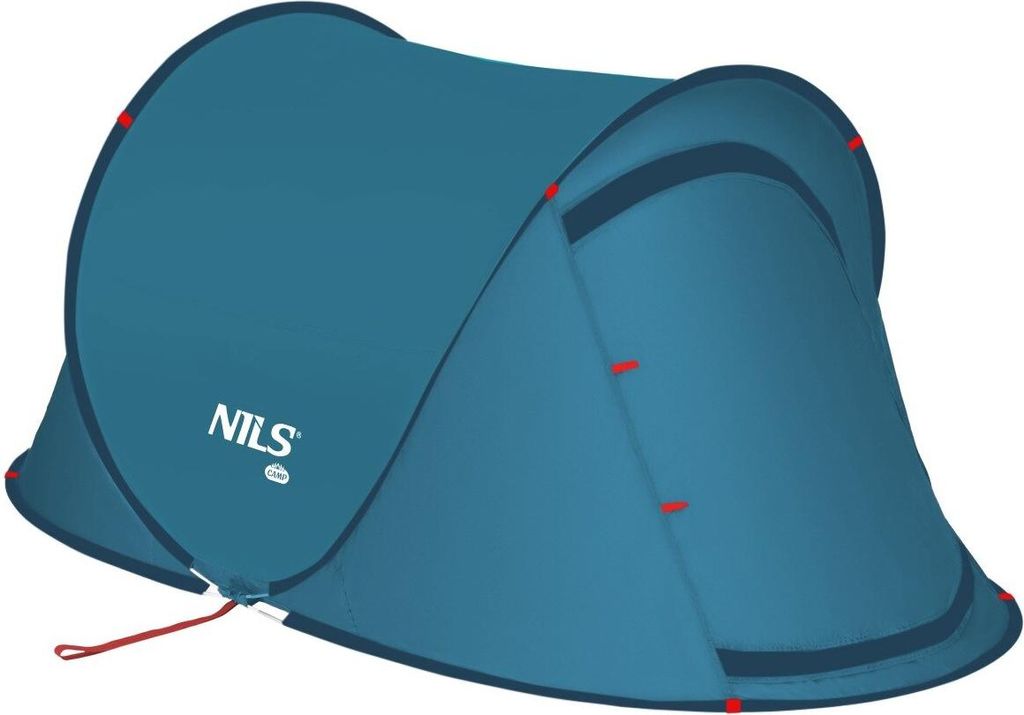 NILS Campingzelt Automatik-Zelt – 220×120?cm mit UV-Schutz & Bodenwanne Blau