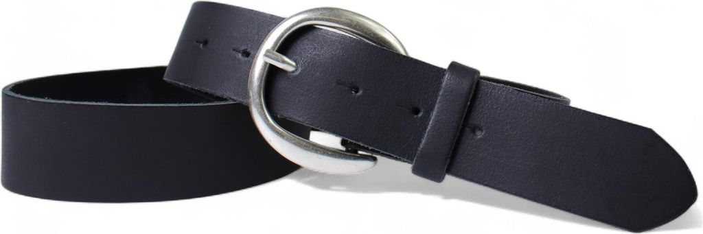 FRONHOFER Gürtel Damen 4 cm runde Gürtelschnalle mattsilber echt Ledergürtel