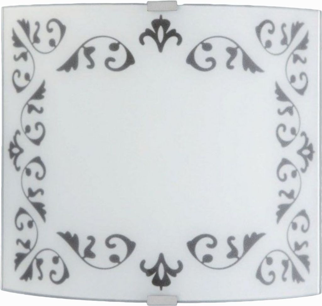 Wandleuchte Schwarz Weiß 23 x 21cm Glas