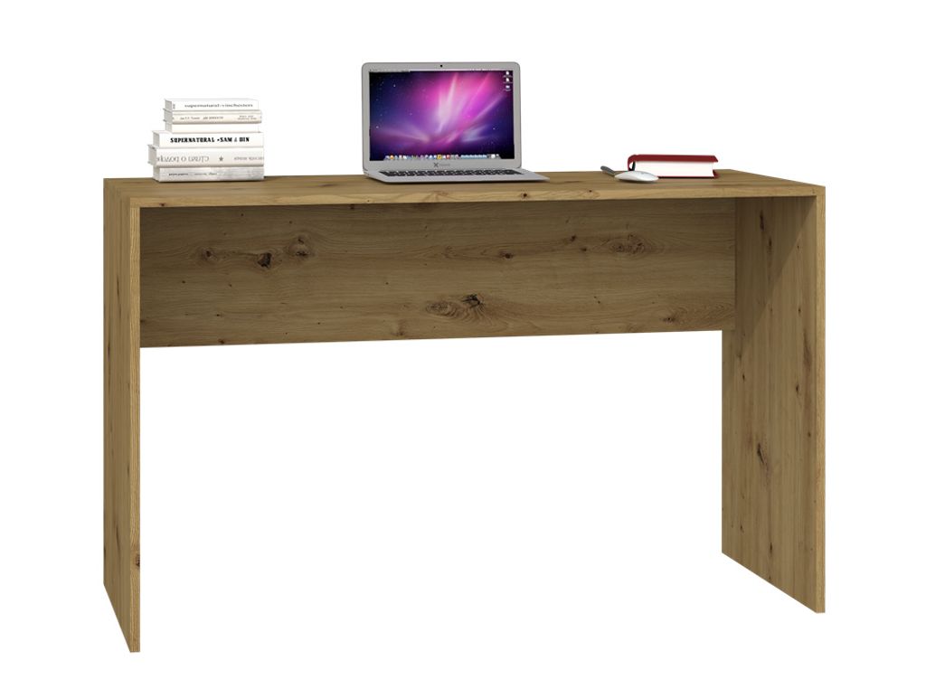 CDF Schreibtisch Plus mit Bücherregal | Farbe: Eiche Artisan | Ideal für Büro, Arbeitszimmer, Kinder- und Jugendzimmer