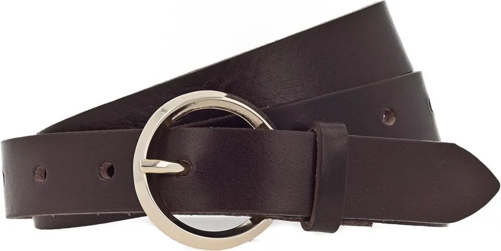 Cintura Vanzetti Pelle Marrone Scuro 25mm W70 - Vera Pelle Tedesca