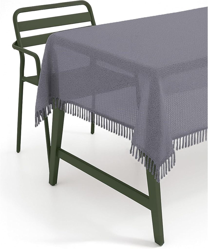 Gartentischdecke Fransen Weichschaum 130 x 160 cm - Produktbild 
