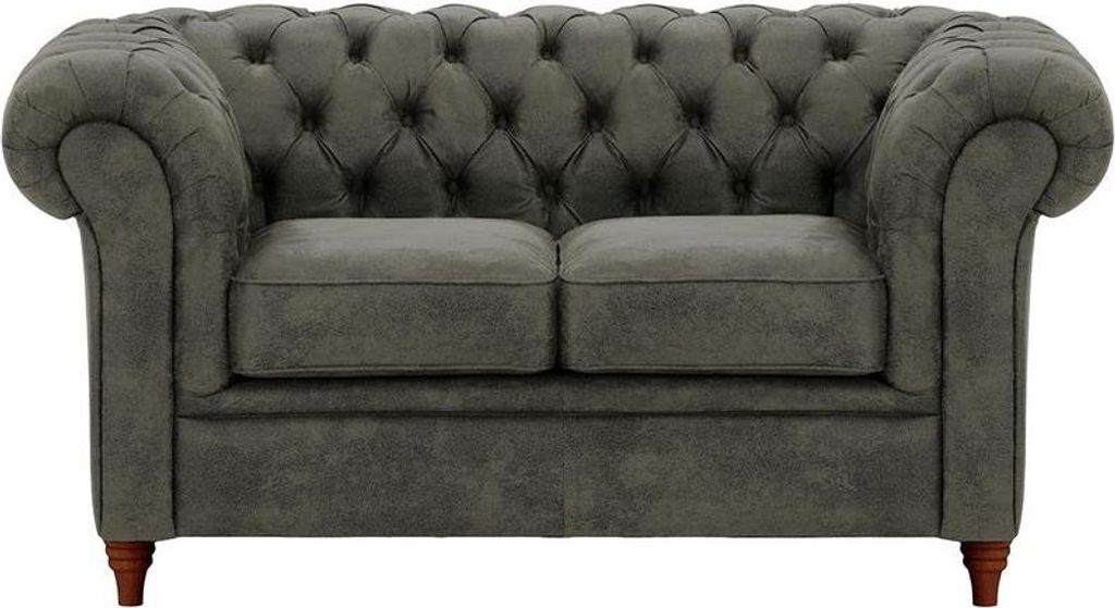 Zweisitzer-Sofa Chesterfield-Madagaskar 18-dark oak