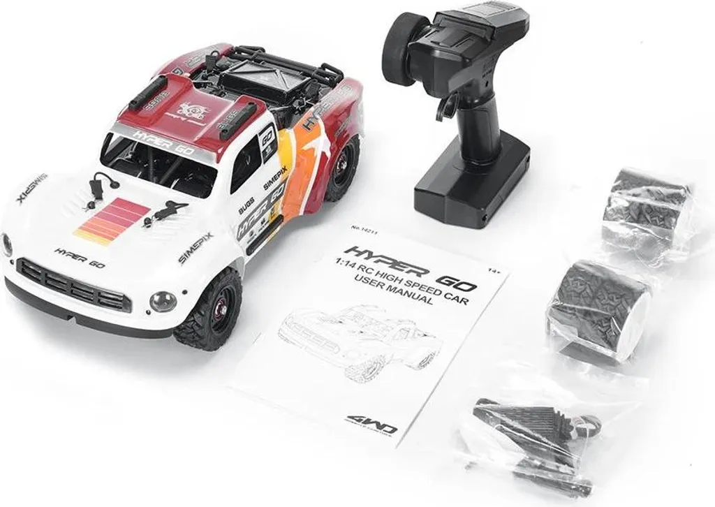 Voiture RC pour Course Extérieure - Modèle 1:14 Stable et Rapide Rouge - 7