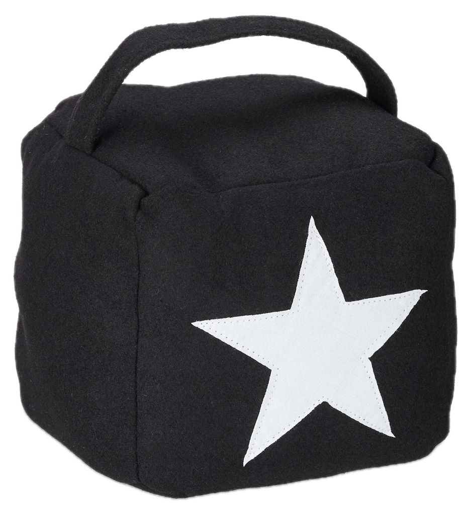 Relaxdays Türstopper Stern, Türpuffer Stoff, Türsack Boden, Produktbild 