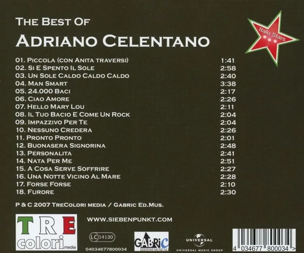 Le meilleur d'Adriano Celentano : Musique pour Ambiance Italienne et Fête