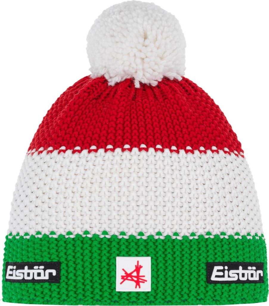 EISBÄR Star Pompon Ski Austria Fleece Mütze mit Merino Wolle grün