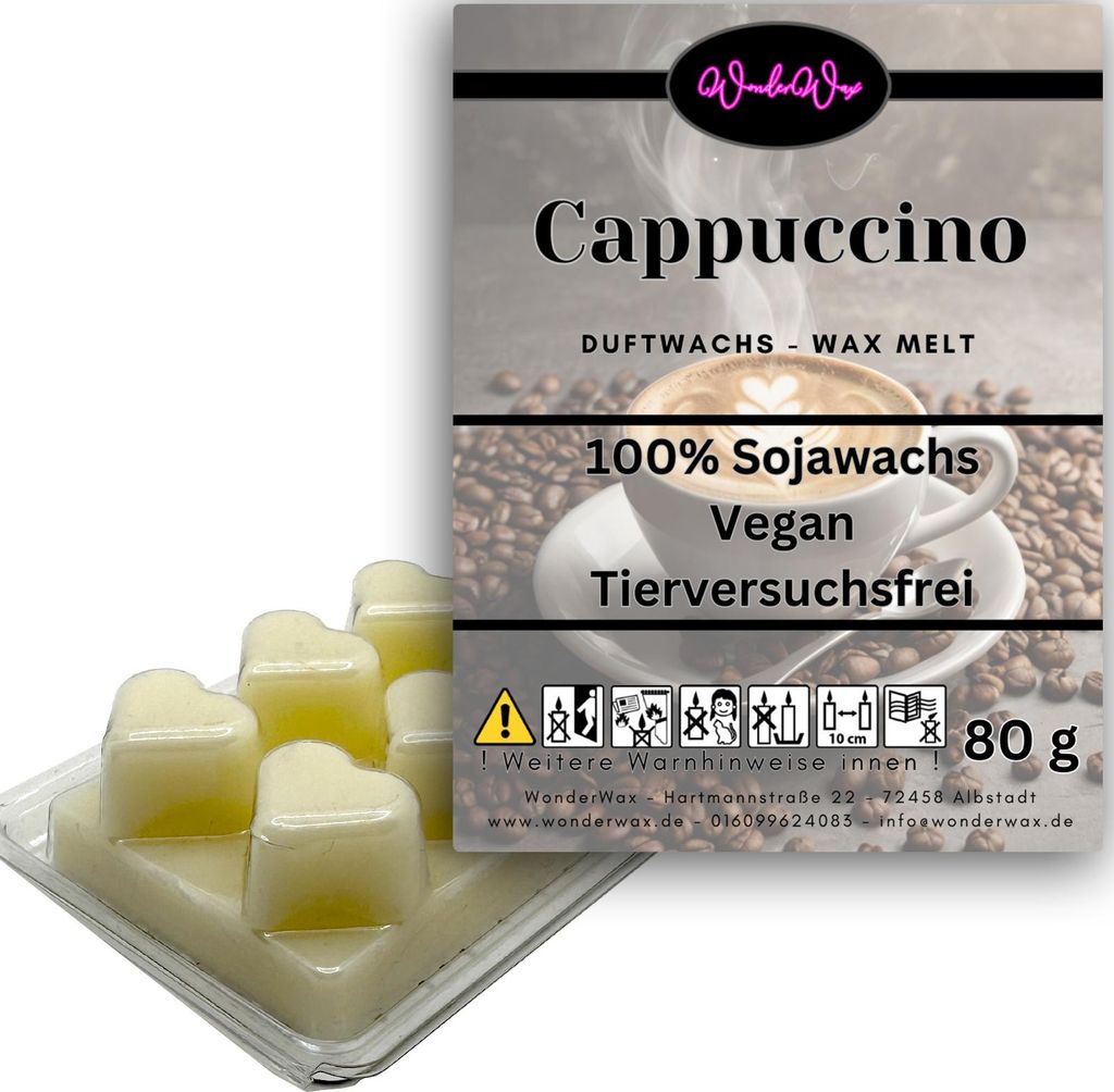 WonderWax Duftwachs Wax Melts für Duftlampe, 6 Herzen Duftmelt Wachsmelt Sojawachs Duftwachs Würfel für Raumdüfte, Wachs Duftöl Winter Indoor ...