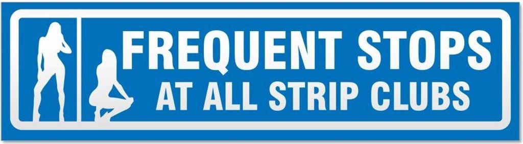 Kiwistar Frequent Stops Girls Club invertiert Magnetschild Schild magnetisch - 45cm Blau - Magnetfolie für Auto PKW Kfz