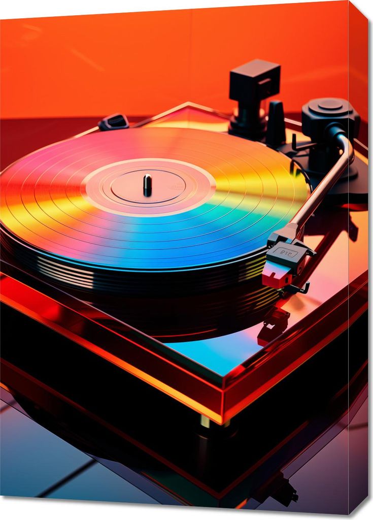 Bild 50x70cm Retro Vinyl Vibrationen
